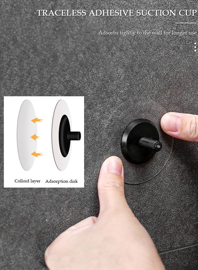 DUNISO مرآة مكياج مكبرة على الوجهين تدور 360 درجة مثبتة على الحائط للحمام - Image 3